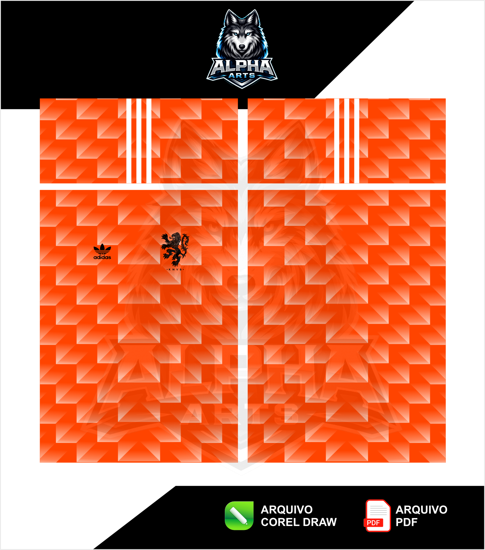 Arts da Camisa RETRÔ HOLANDA  1988-1990 MOD 05