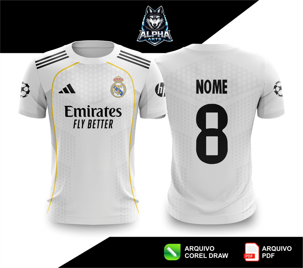 Arts da Camisa do Real Madrid 25/26 MOD 01