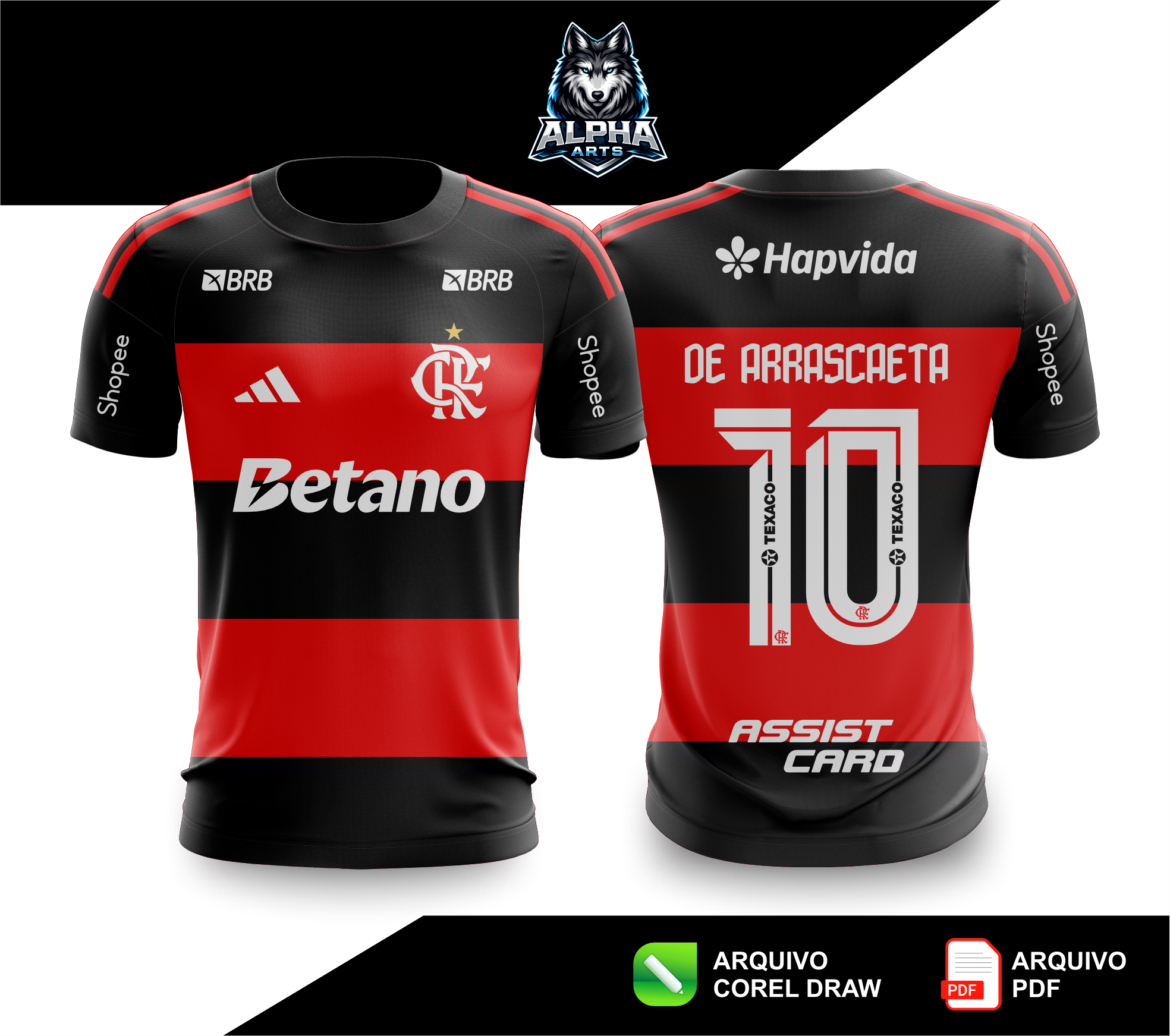 Arts da Camisa do Flamengo  casa 25/26 MOD 03