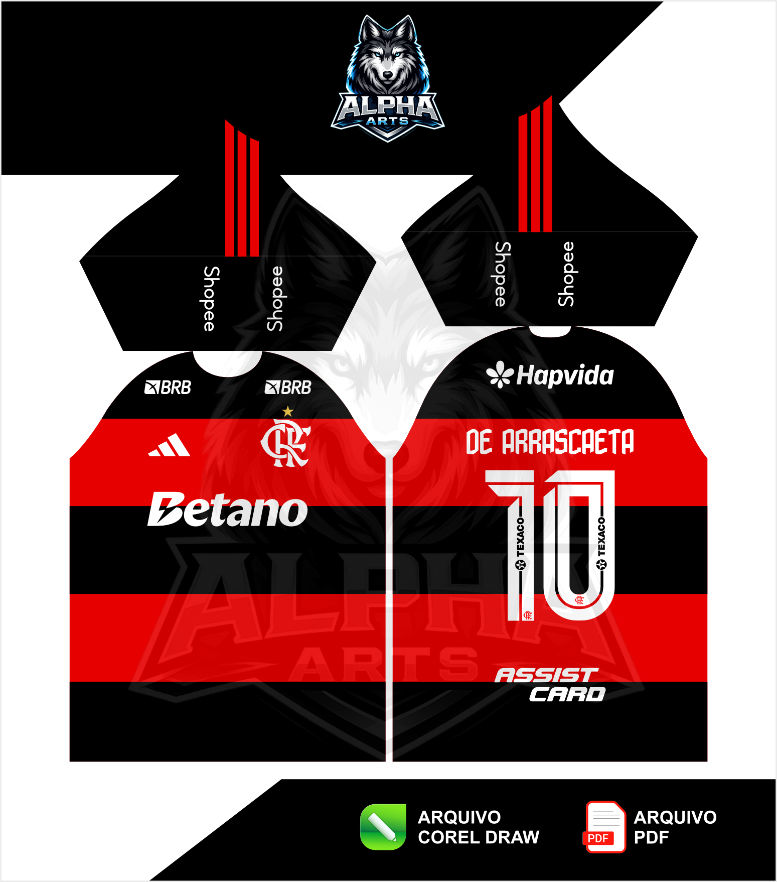 Arts da Camisa do Flamengo  casa 25/26 MOD 03