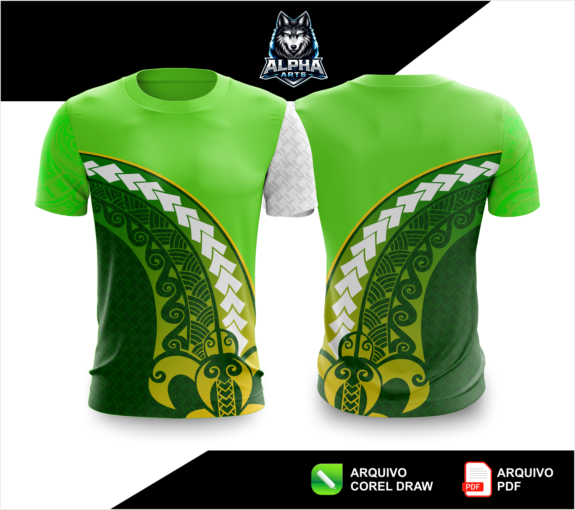 Art vetor camisa indigena modelo verde tartaruga