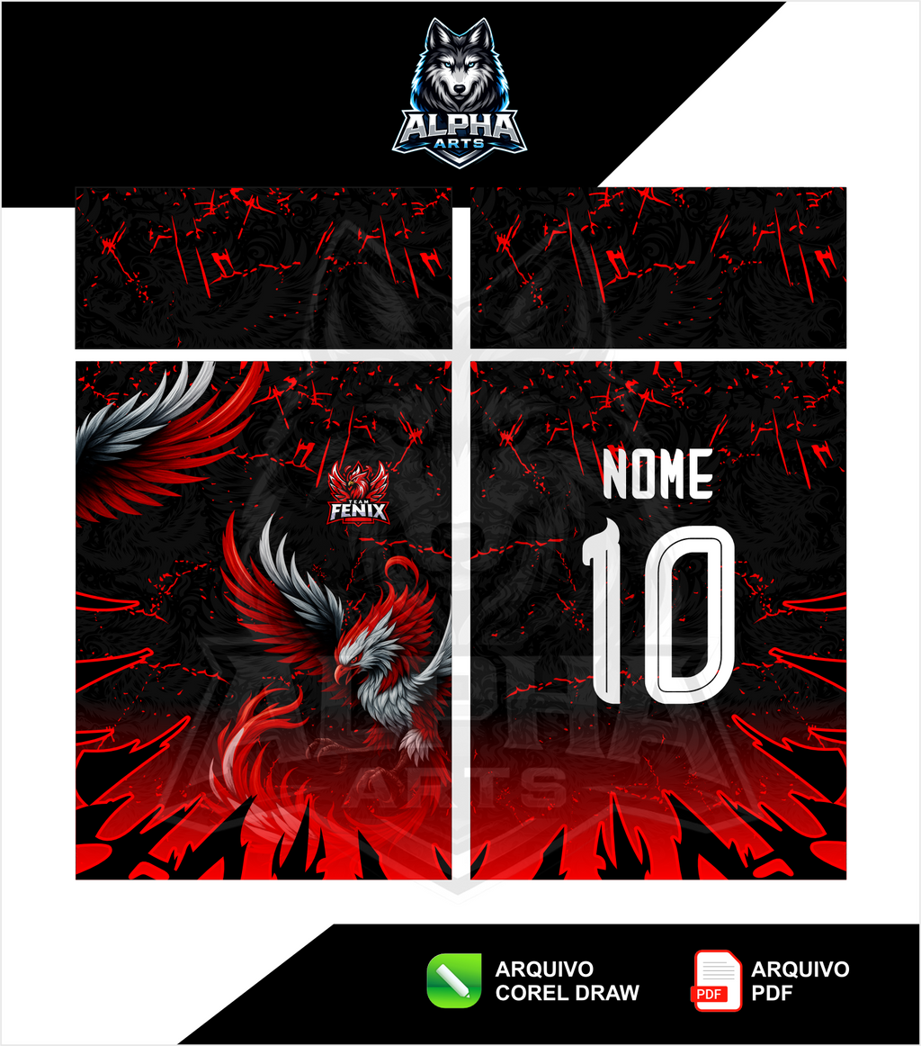 Camisa Interclasse preta Fênix MOD 01