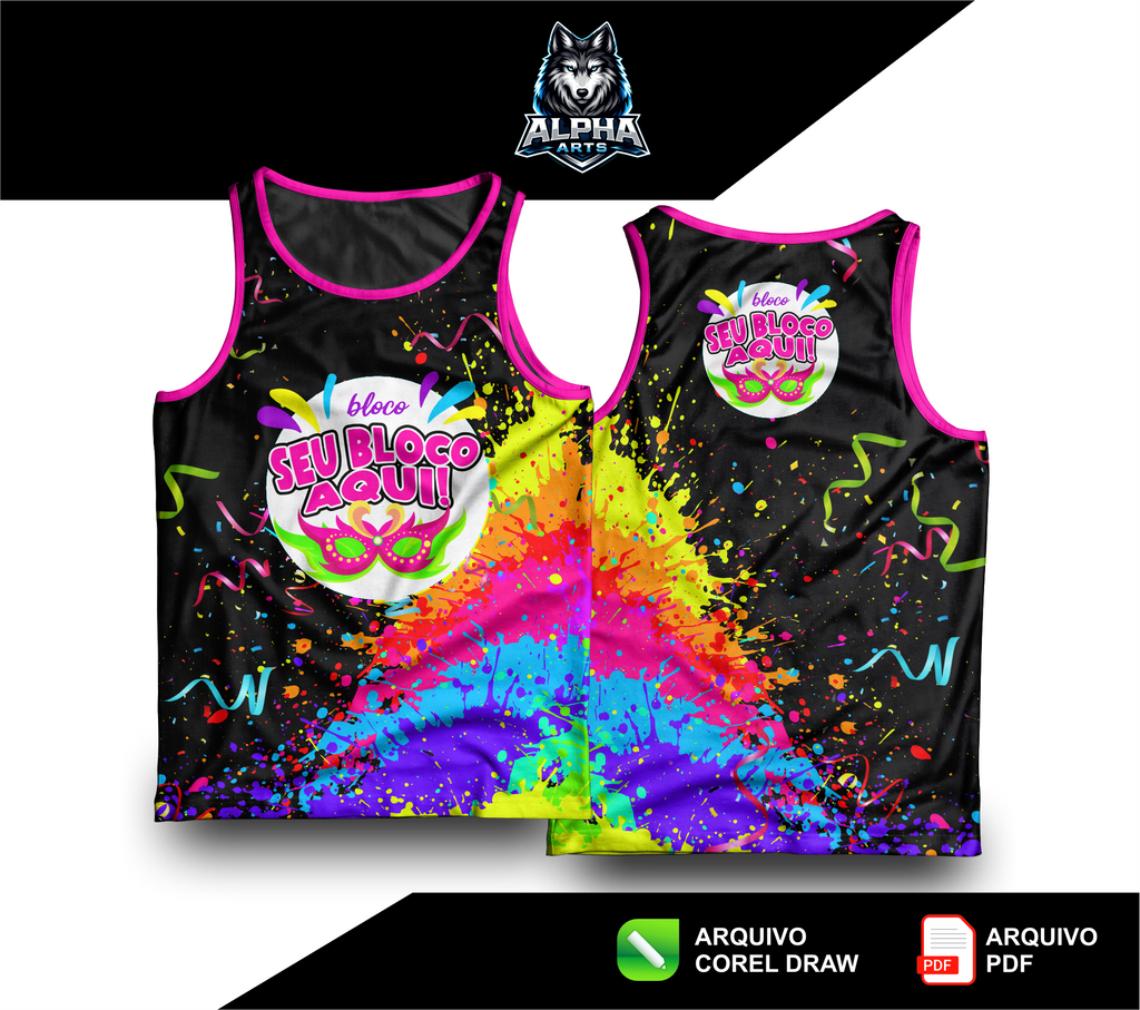 Art de Abada de carnaval 2026 fundo de tintas  MOD-02