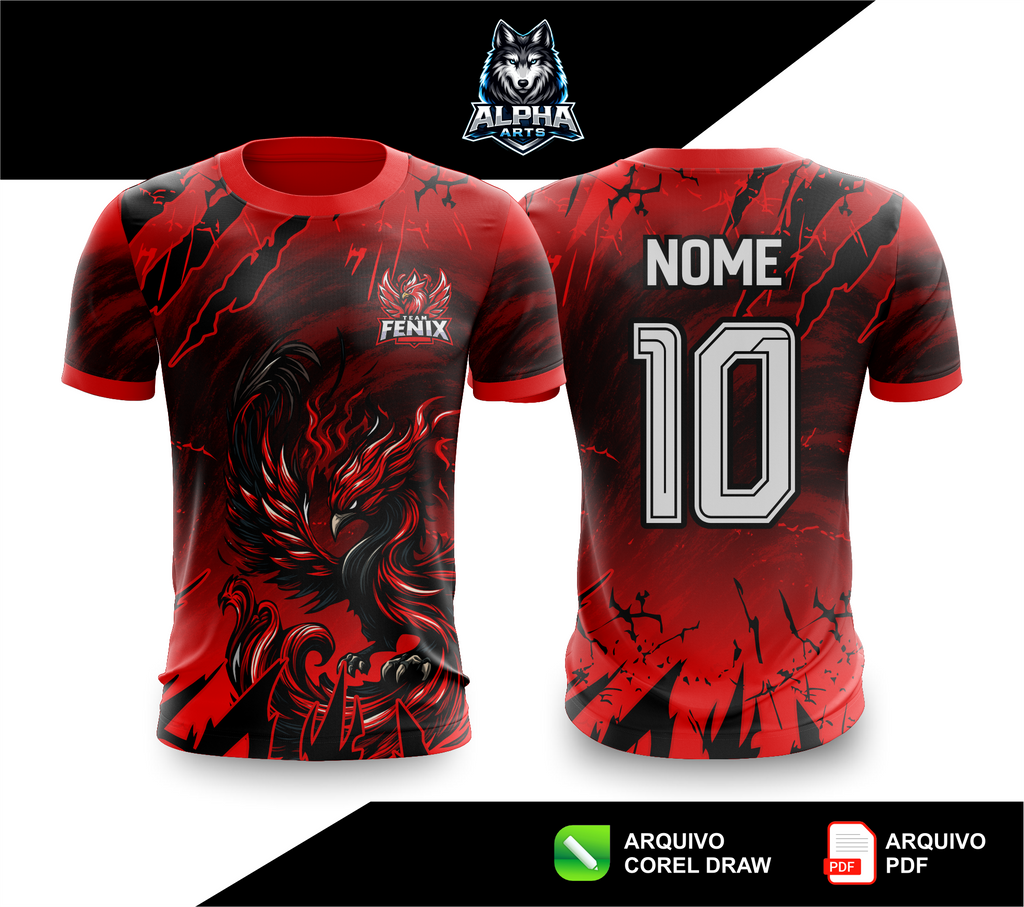 Camisa Interclasse vermelha Fênix MOD 02