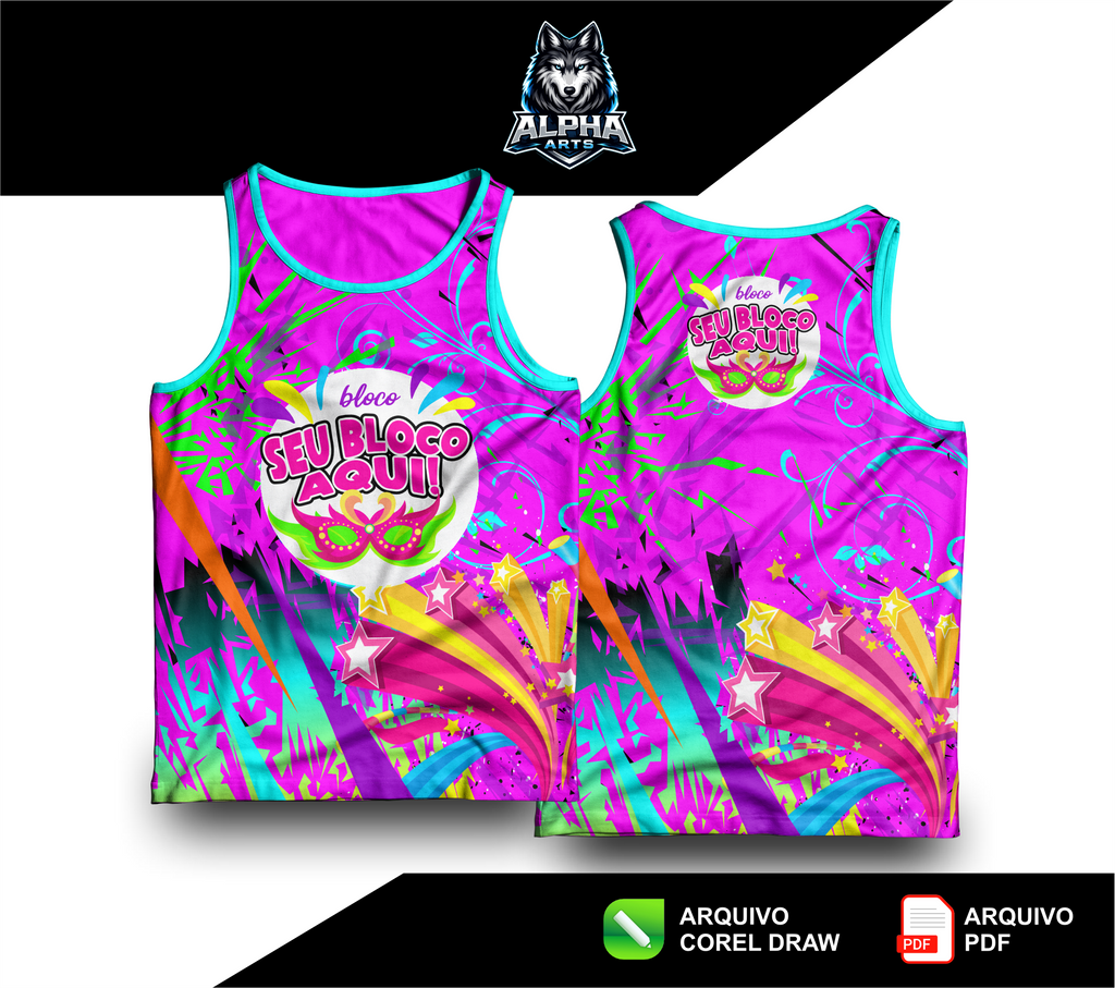 Art de Abada de carnaval 2026 cores vibrantes  MOD-03