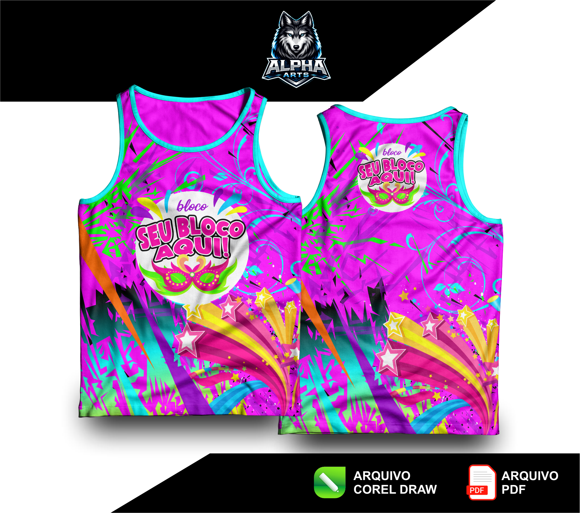 Art de Abada de carnaval 2026 cores vibrantes  MOD-03