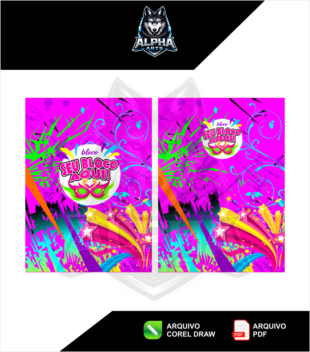 Art de Abada de carnaval 2026 cores vibrantes  MOD-03