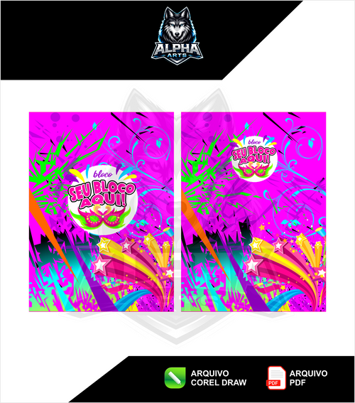 Art de Abada de carnaval 2026 cores vibrantes  MOD-03