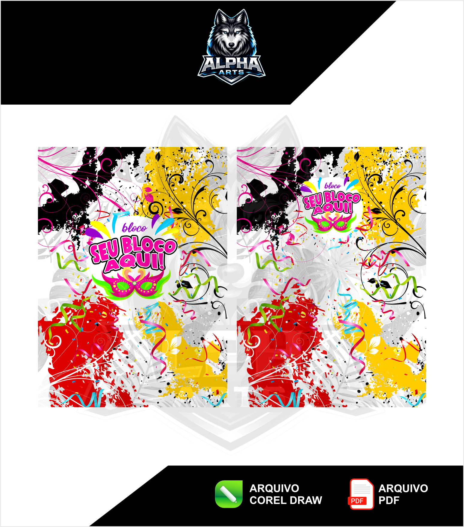 Art de Abada de carnaval 2026 cor branca  MOD-04