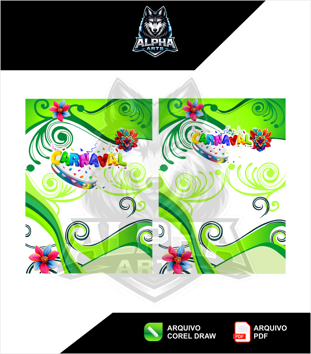 Art de Abada de carnaval 2026 cores vibrantes VERDE LIMÃO  MOD-05