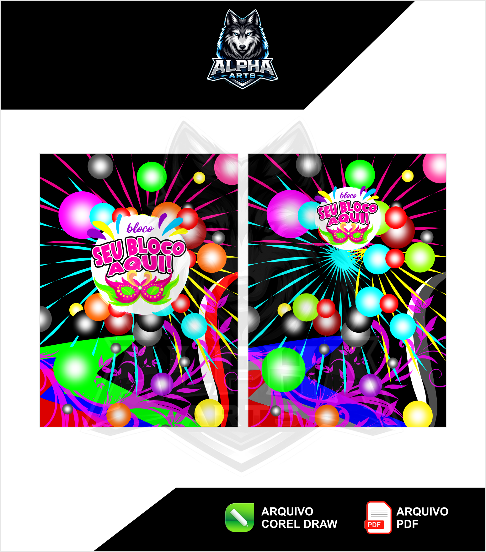 Art de Abada de carnaval 2026 colorido MOD-010