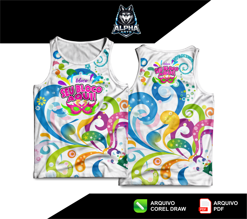 Art de Abada de carnaval 2026  floral MOD-014