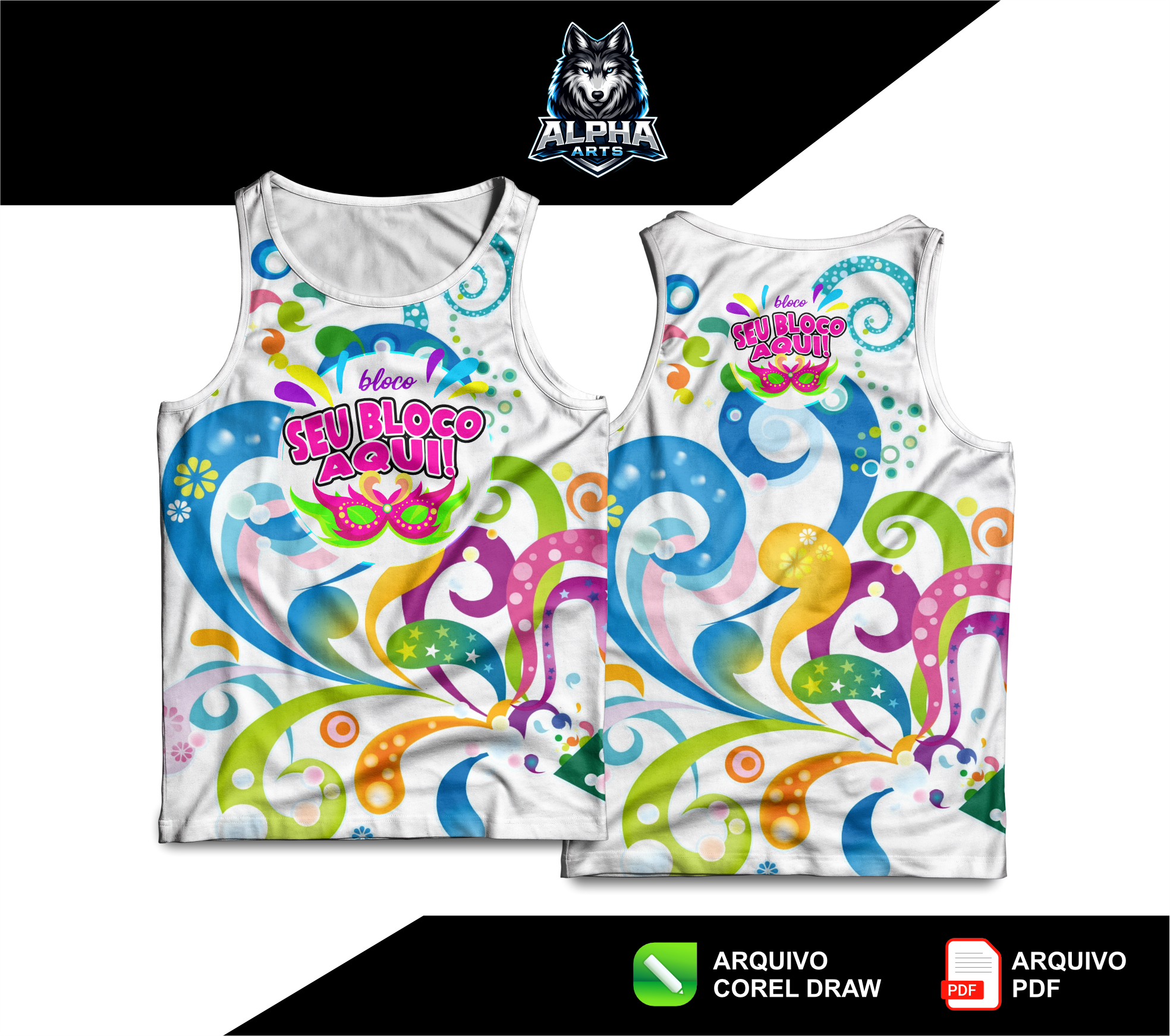 Art de Abada de carnaval 2026  floral MOD-014