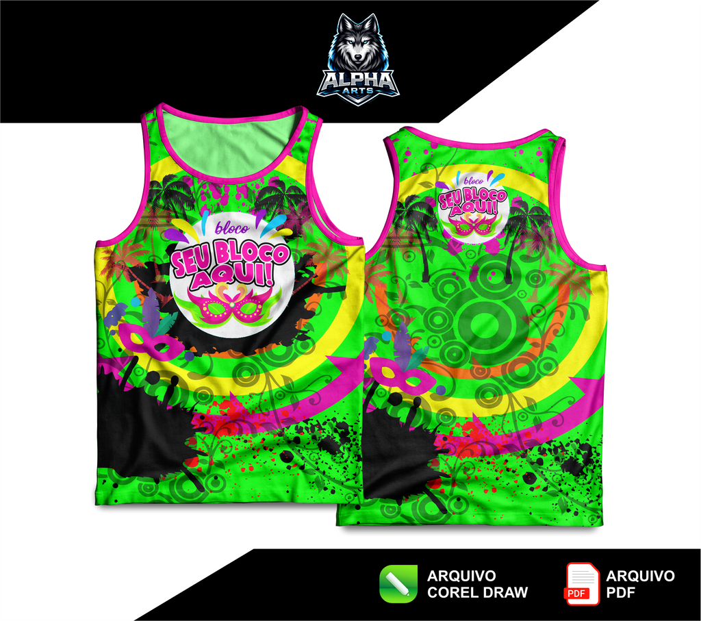 Art de Abada de carnaval 2026  verde limão festa MOD-015