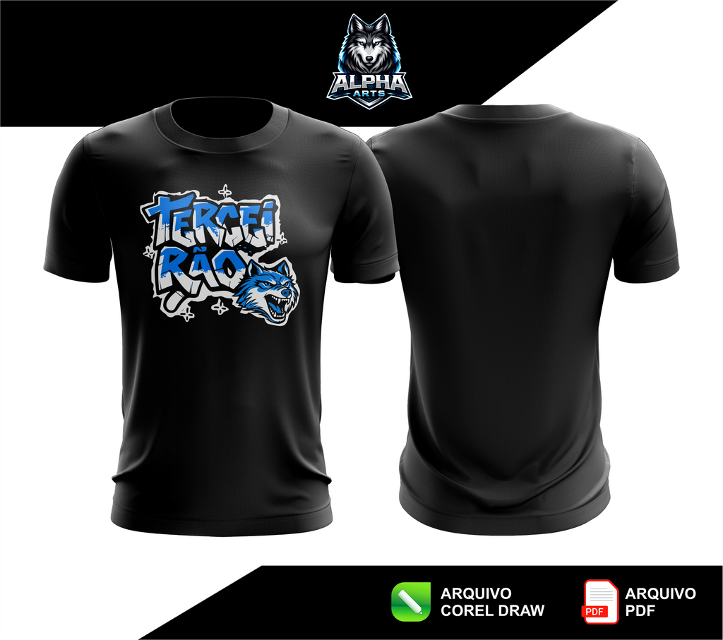 Arts da Camisa de Terceirão Escolar Lobo MOD 02