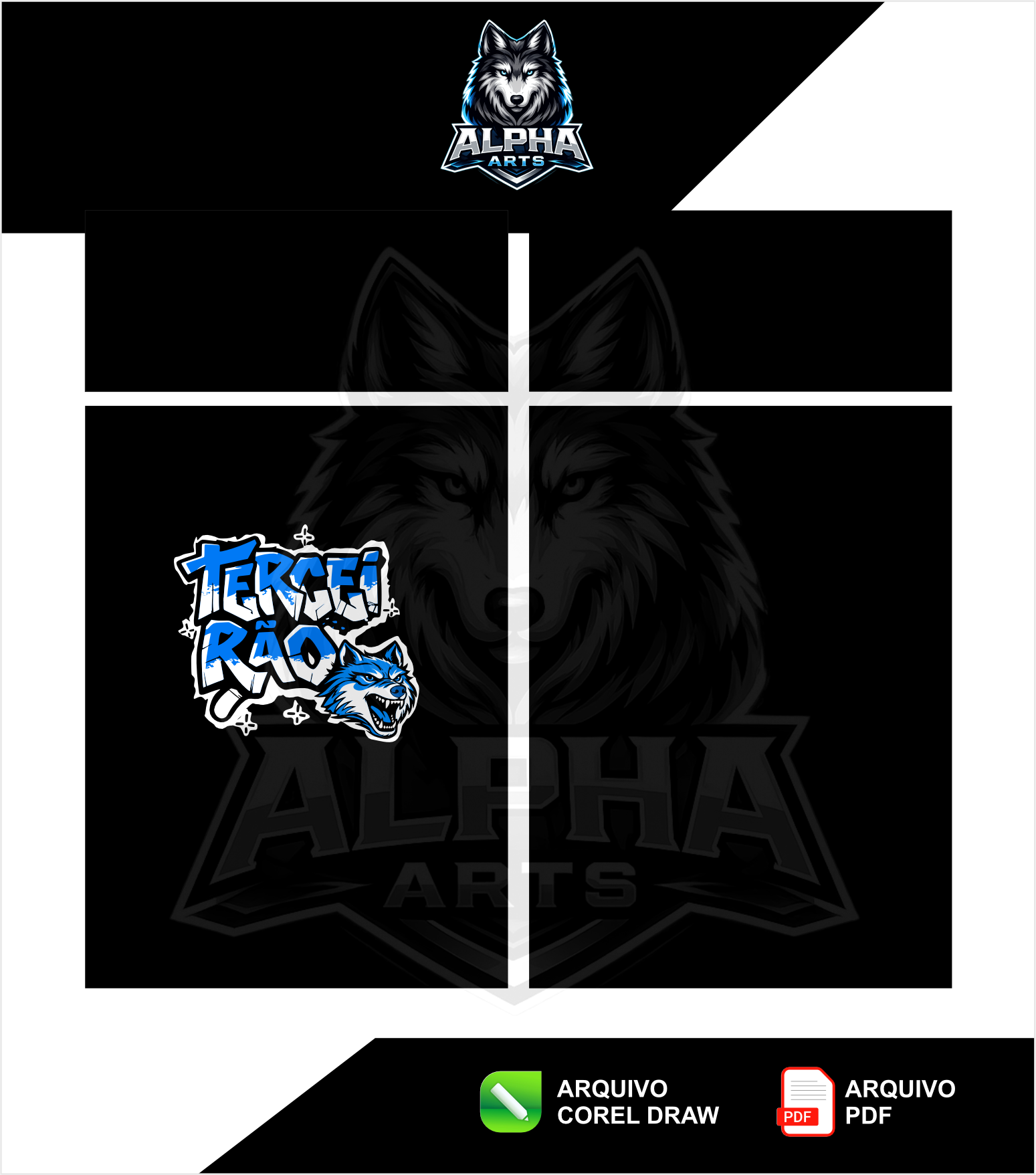 Arts da Camisa de Terceirão Escolar Lobo MOD 02
